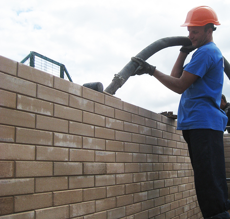 устройство стен из монолитного пенобетонаполистриролбетона